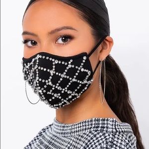 Bejeweled Fashion Face Mask
